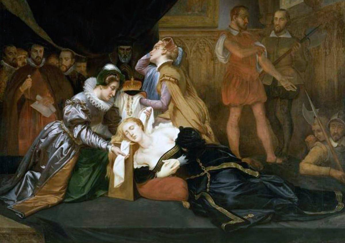 Egzekucja Marii Stuart na obrazie Abela de Pujola