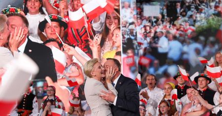 Wyniki wyborów 2020. Andrzej Duda otrzymał gorący pocałunek. Komentarz pierwszej damy
