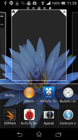 Sony Xperia M pulpity