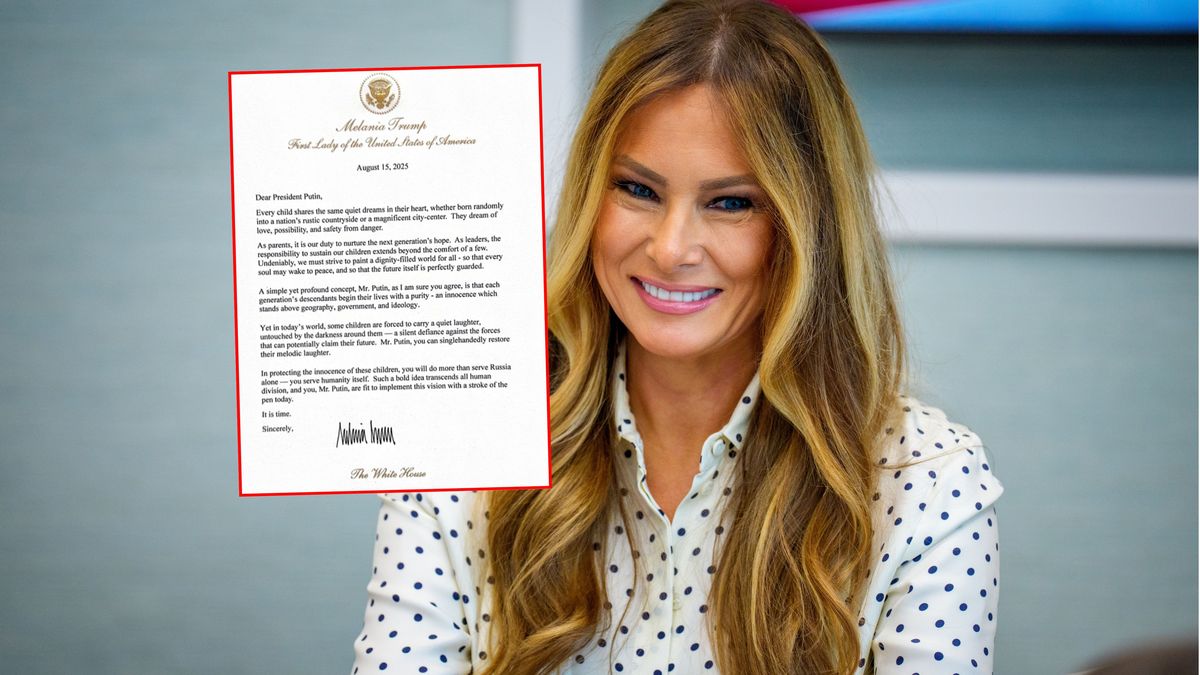 "Nadszedł czas". Melania Trump w liście do Putina o ochronie dzieci