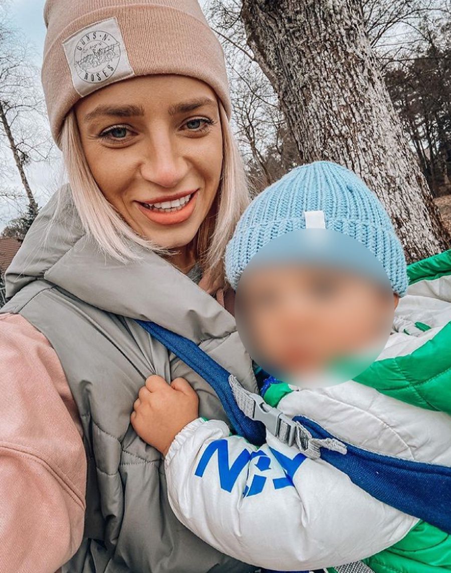 Martyna Gliwińska z dzieckiem 