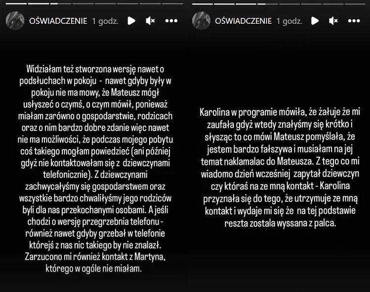 Oświadczenie Zuzy z "Rolnik szuka żony". Zarzuca Mateuszowi kłamstwo