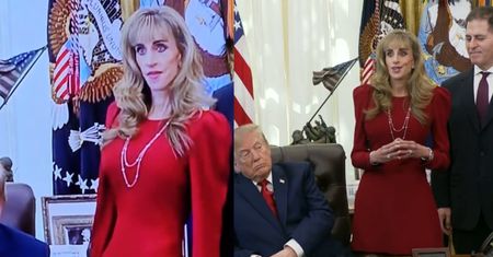Tajemnicza kobieta u boku Donalda Trumpa wprawiła sieć w osłupienie. Posągowa postać to... ŻONA MILIARDERA (WIDEO)