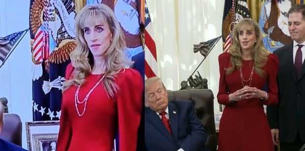 Tajemnicza kobieta u boku Donalda Trumpa wprawiła sieć w osłupienie. Posągowa postać to... ŻONA MILIARDERA (WIDEO)