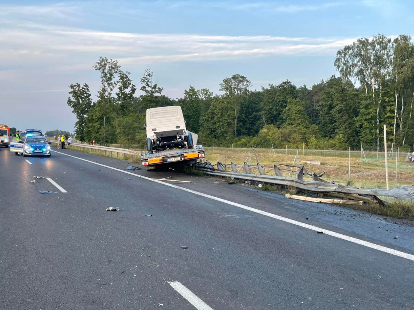 Wypadek z udziałem lawety