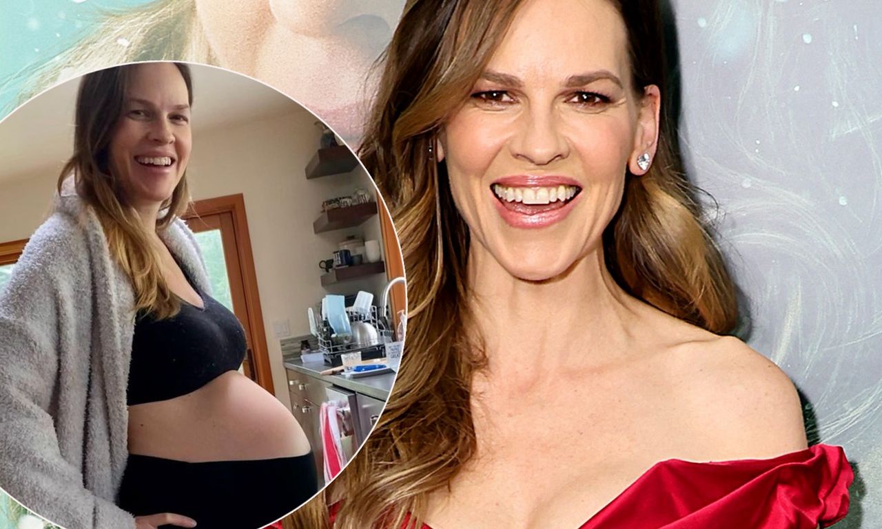 Hilary Swank ma prawie 50 lat, niedawno urodziła bliźnięta. Po ciąży nie ma śladu