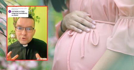 Jest w ciąży. Czy może być świadkową na ślubie? Ksiądz komentuje