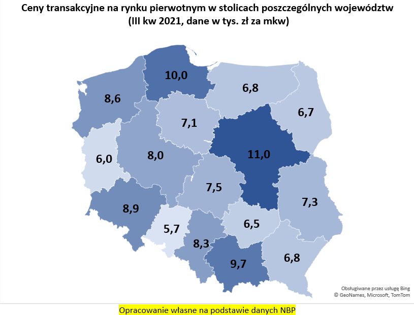 Ceny transakcyjne nieruchomości w Polsce
