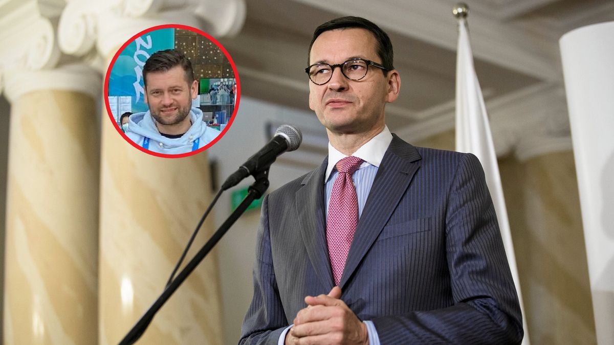Na zdjęciu Mateusz Morawiecki. W ramce Kamil Bortniczuk