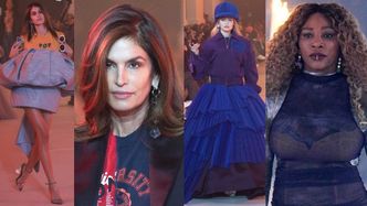 Gwiazdy na wybiegu w Paryżu: Cindy Crawford, jej córka Kaia Gerber, siostry Hadid i... Serena Williams (ZDJĘCIA)