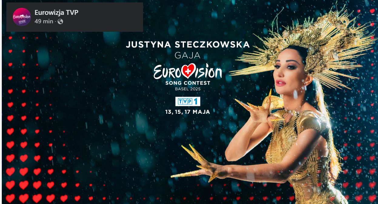 Grafika reklamująca Eurowizję 2025