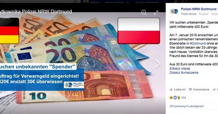 Pewien Polak co miesiąc przesyła na konto niemieckiej policji pieniądze, a ta co miesiąc musi je odsyła