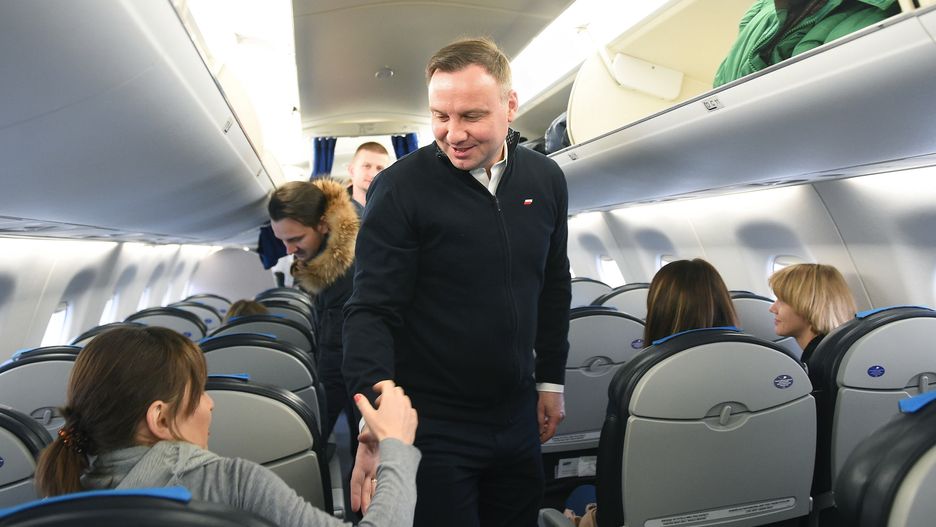 Prezydent RP Andrzej Duda przed wylotem do Davos