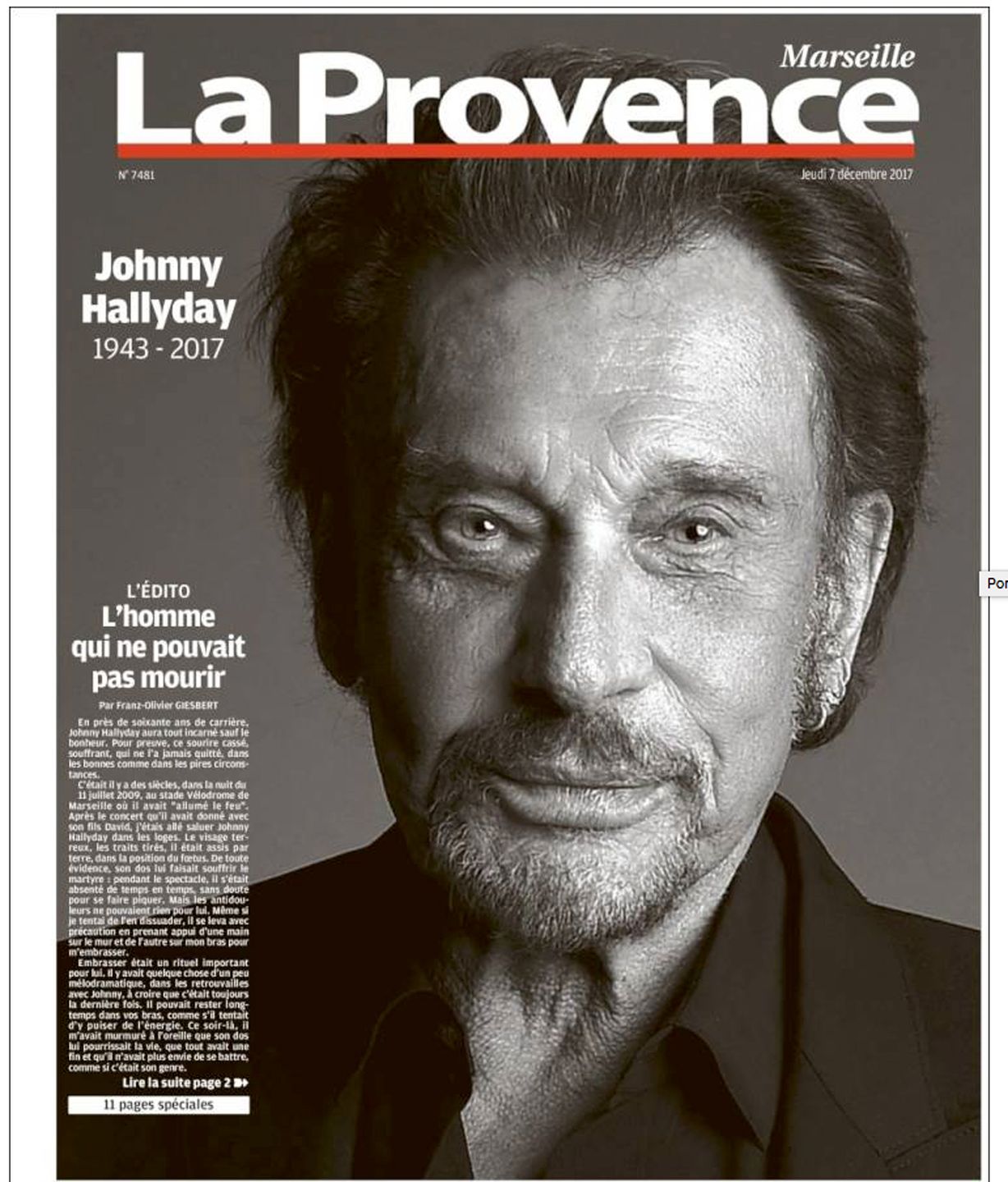 Johnny Hallyday nie żyje
