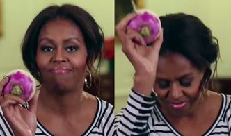 Michelle Obama tańczy z warzywem. O CO CHODZI?