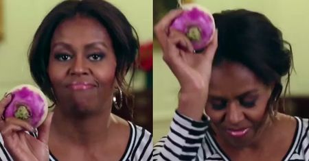 Michelle Obama tańczy z warzywem. O CO CHODZI?