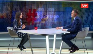 Klaudia Jachira i Tomasz Machała w programie #Newsroom