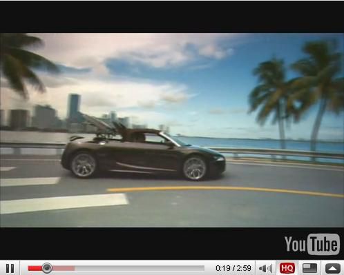 Odrzutowe Audi R8 Spyder[wideo]