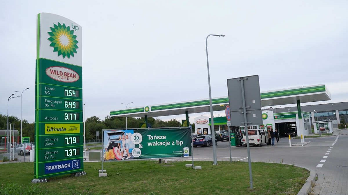 Stacja paliw BP Botanik przy ul. Bohaterów Września