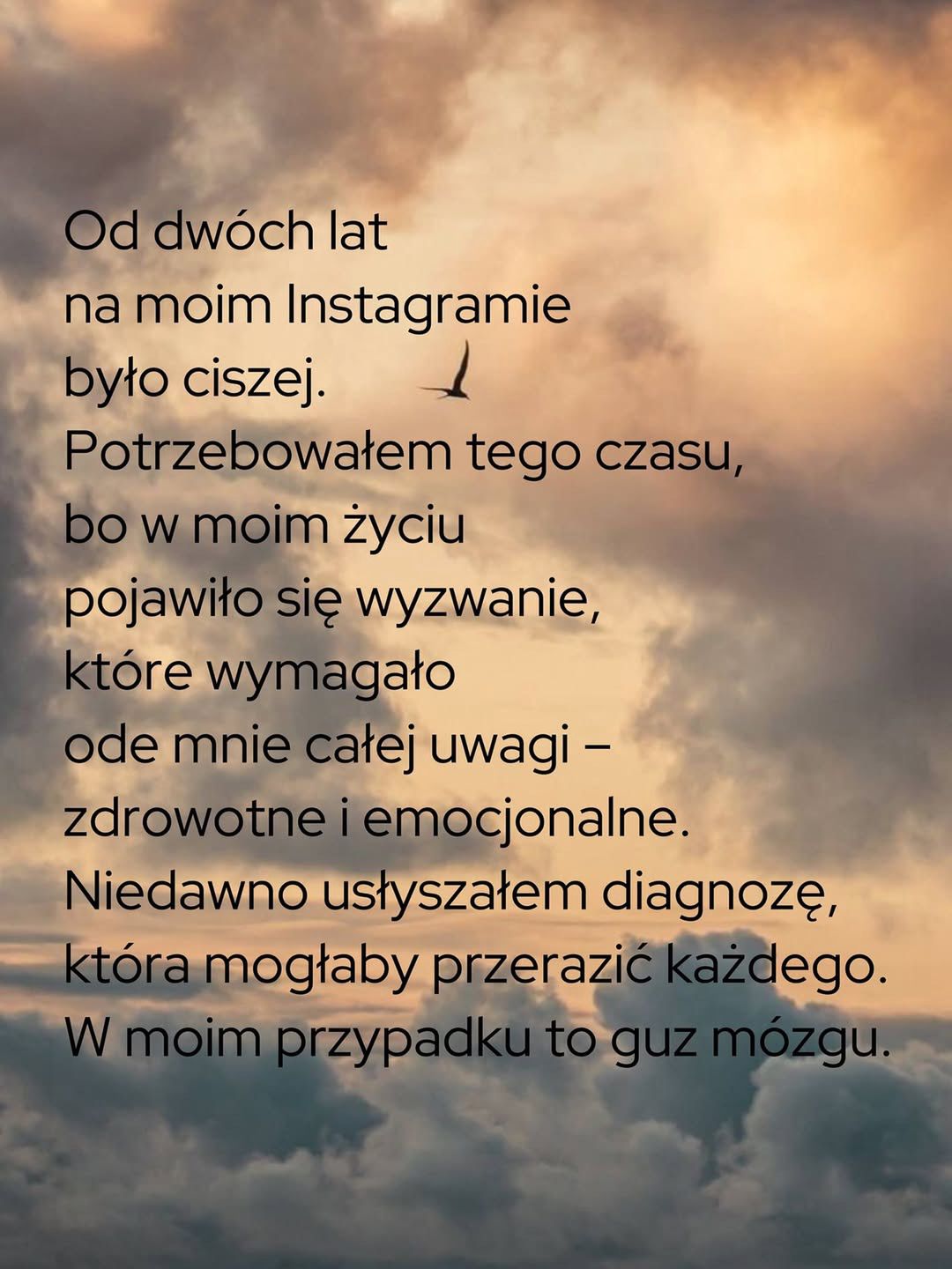 Łukasz Urbański przyznał, że ma guza mózgu 