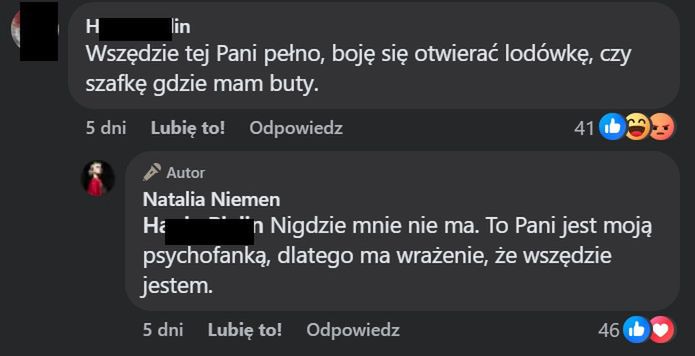 Komentarz Natalii Niemen na Facebooku