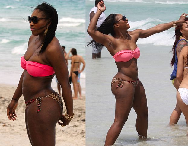 Serena Williams w różowym bikini (ZDJĘCIA)