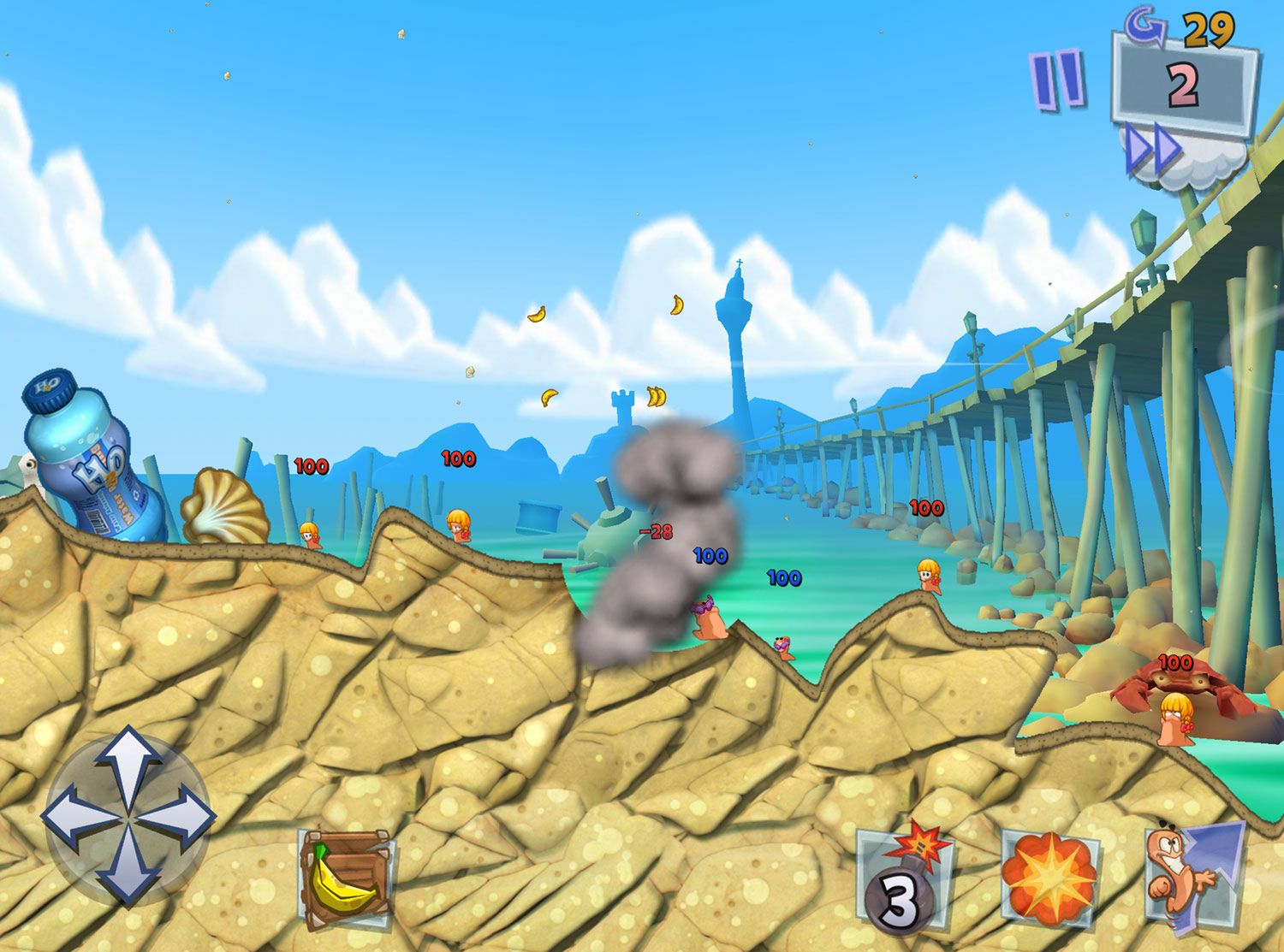 Aplikacja dnia: Worms 3, pierwsza gra z popularnej serii zaprojektowana na urządzenia mobilne! 2