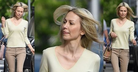 Wiosenna Magdalena Ogórek spaceruje z torebką Burberry za 4 tysiące złotych (ZDJĘCIA)