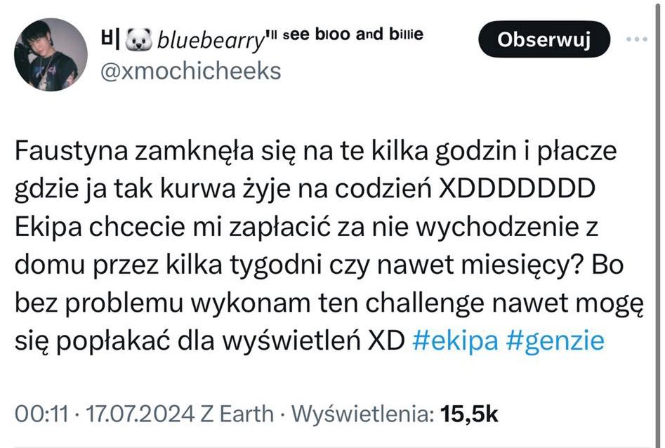Fausti w ramach wyzwania zamknęła się w IZOLATCE