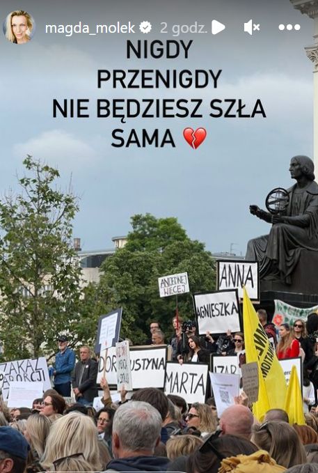 Magda Mołek wzięła udział w strajku