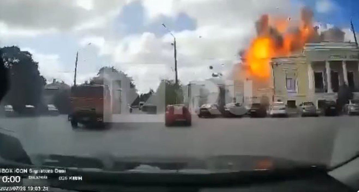 Moment eksplozji w Taganrogu 