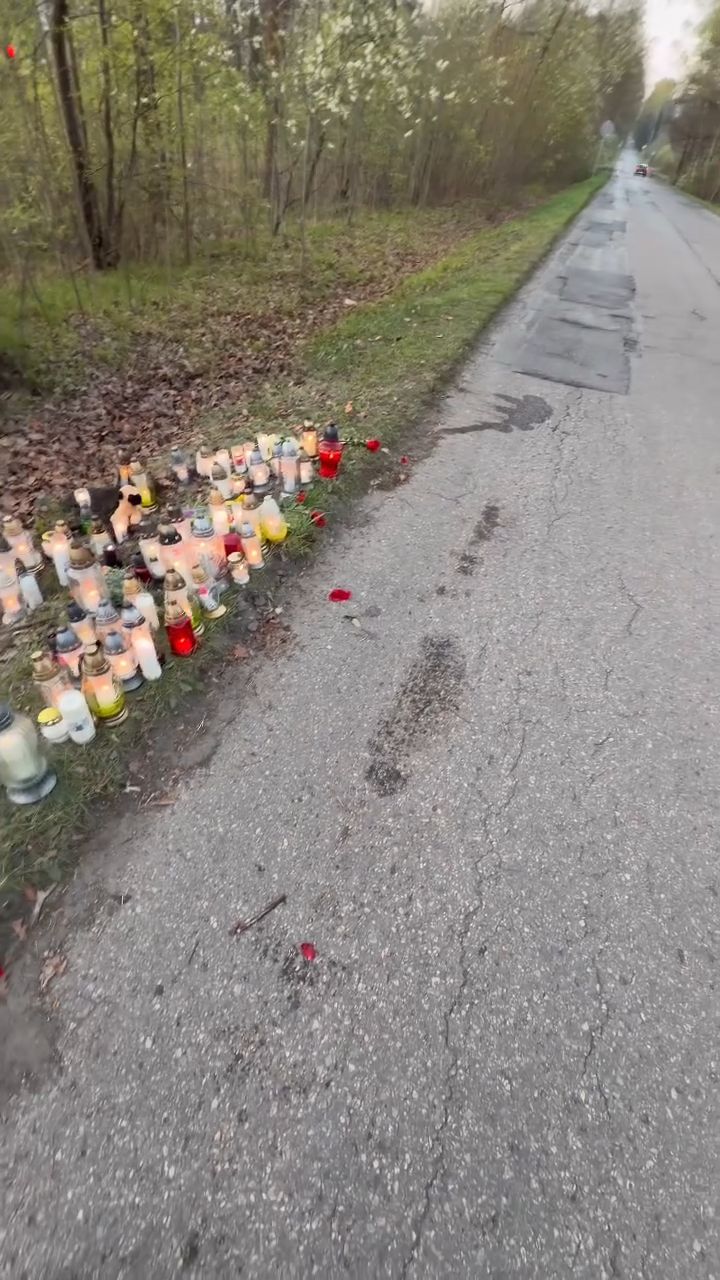 Miejsce wypadku Łukasza Litewki