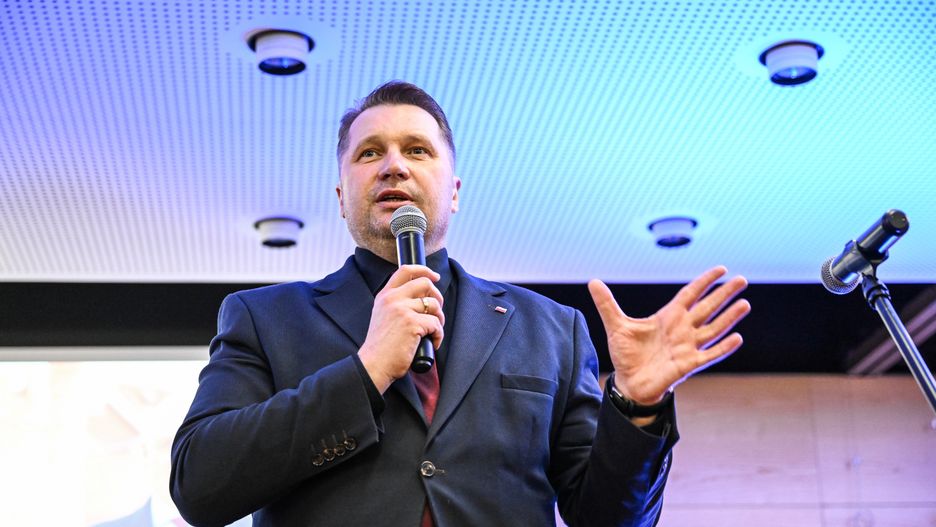 Przemys�aw Czarnek
Lublin, 02.03.2024. Pose� PiS Przemys�aw Czarnek na wiecu poparcia dla kandydata PiS na prezydenta Lublina Roberta Derewendy w Lubelskim Centrum Konferencyjnym w Lublinie, 2 bm. (aldg) PAP/Wojtek Jargi�o
Wojtek Jargi�o
Lubelskie Centrum Konferencyjne, PiS, polityk, polityka, poparcia, samorz�dowe, wiec, wybory, w lublinie, w wyborach samorzadowych