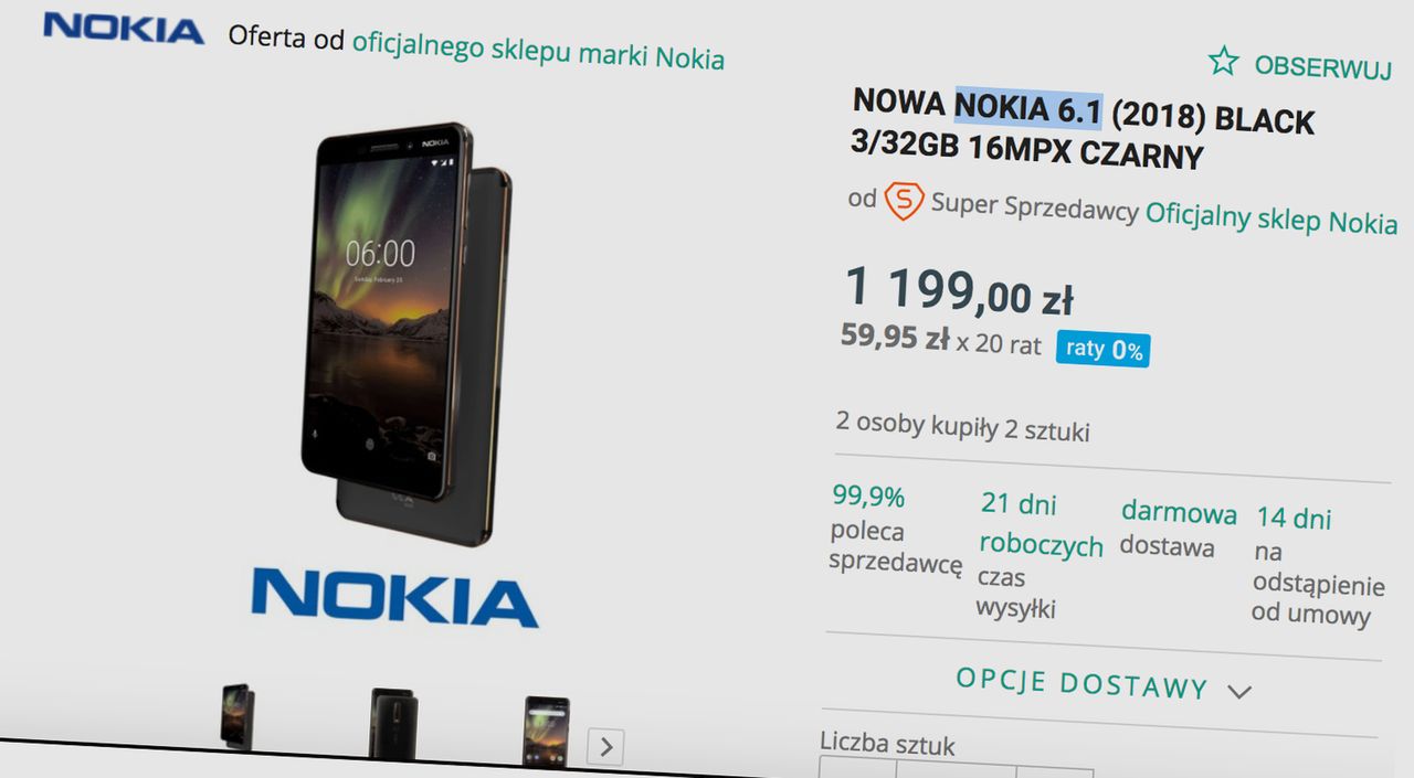Nokia 6.1 na Allegro