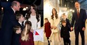 Kate Middleton i książę William zabrali dzieci na kolędowanie. Księżniczka Charlotte zaprezentowała się w "oszczędnej" kreacji (ZDJĘCIA)