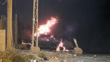 Płomienie w centrum stolicy Iraku