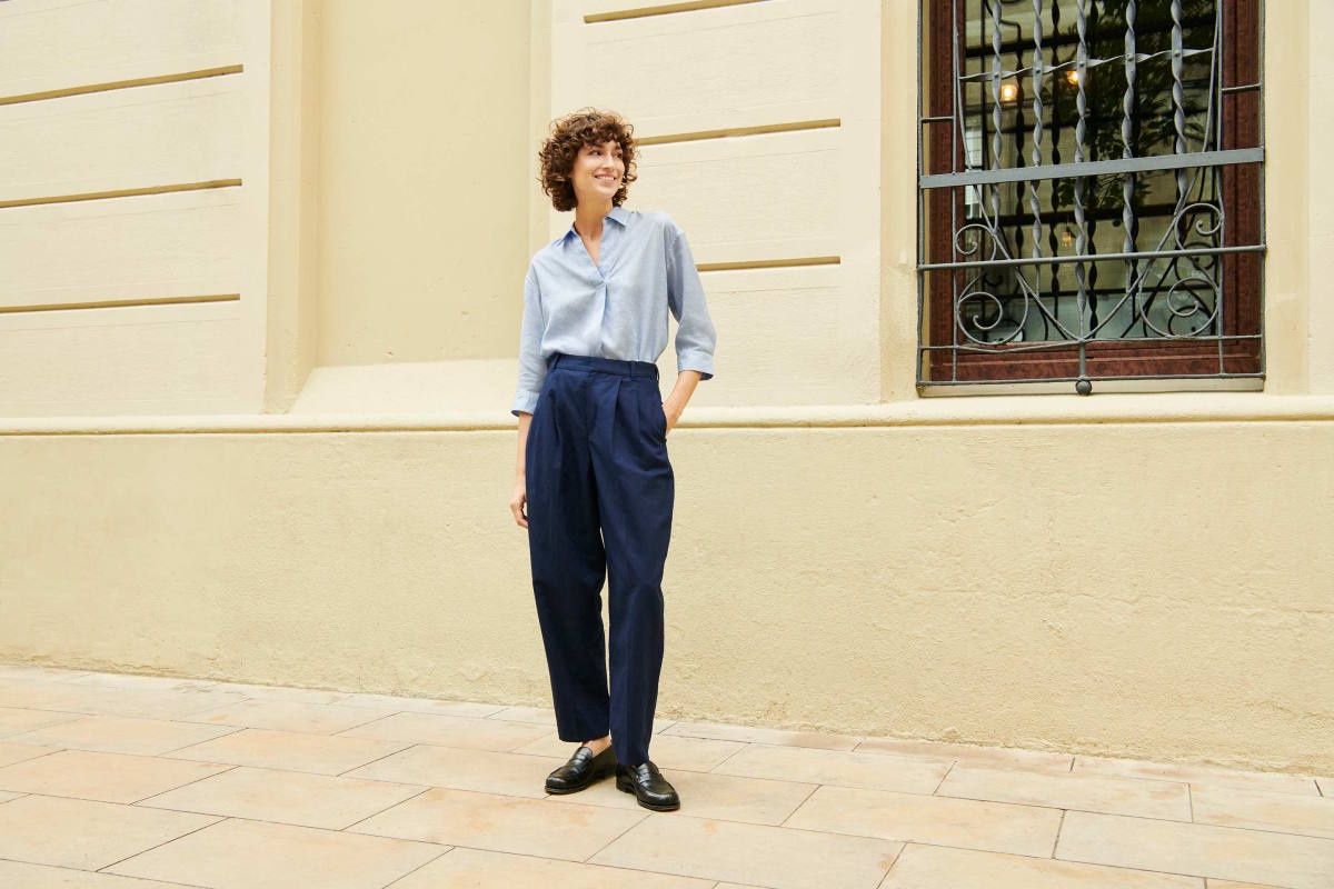 W Solo shot skipper linen shirt