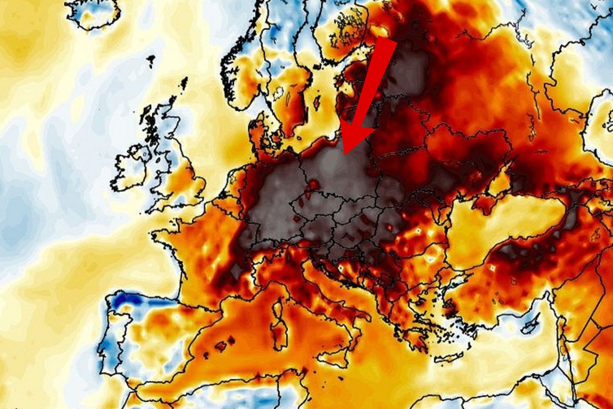 Polska prawie na czarno. Anomalie temperatury na 17 lipca