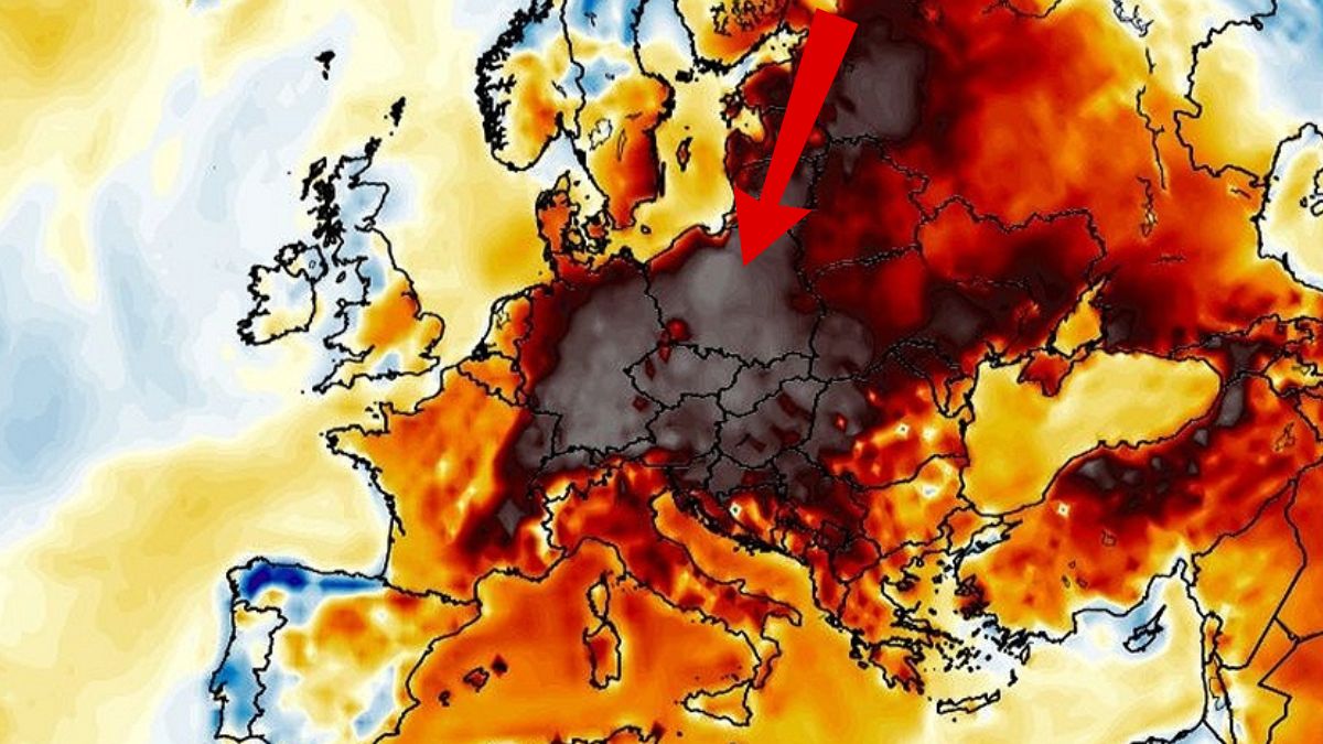 Polska prawie na czarno. Anomalie temperatury na 17 lipca