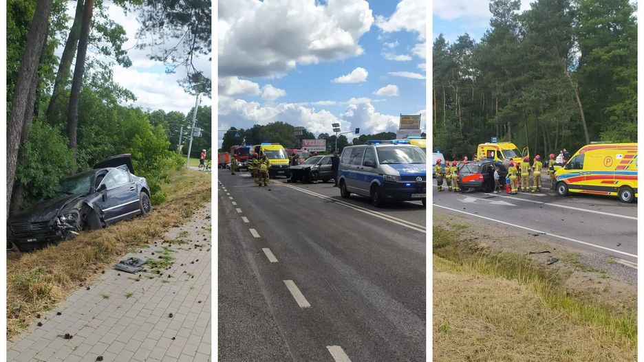 Zdjęcia z miejsca wypadku na DK 60