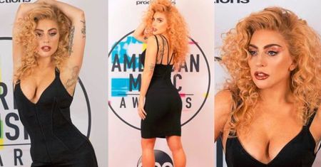 Lady Gaga wygina się na prywatnej ściance