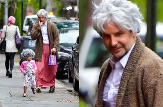 Troskliwy Bradley Cooper z córką w strojach staruszek zbierają "cukierki albo psikusy" na ulicach Nowego Jorku (FOTO)