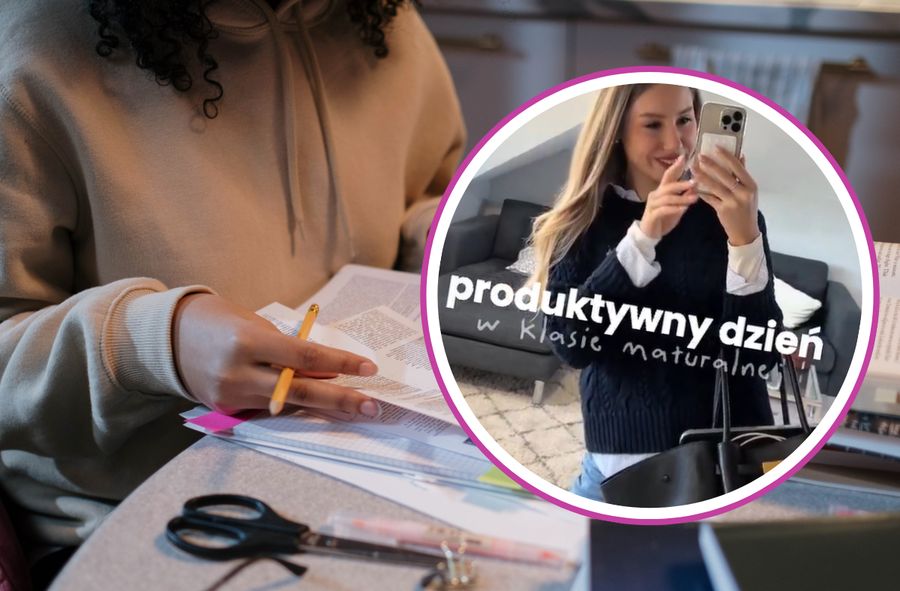Maturzystka pokazała swój produktywny dzień
