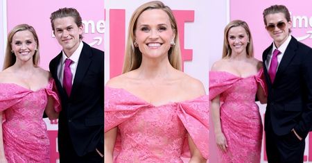 Reese Witherspoon cała w różu pozuje u boku WŁASNEGO KLONA. Jej 22-letni syn matki się nie wyprze... (ZDJĘCIA)
