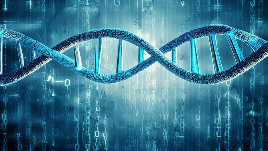 Wizualizacja łańcucha DNA