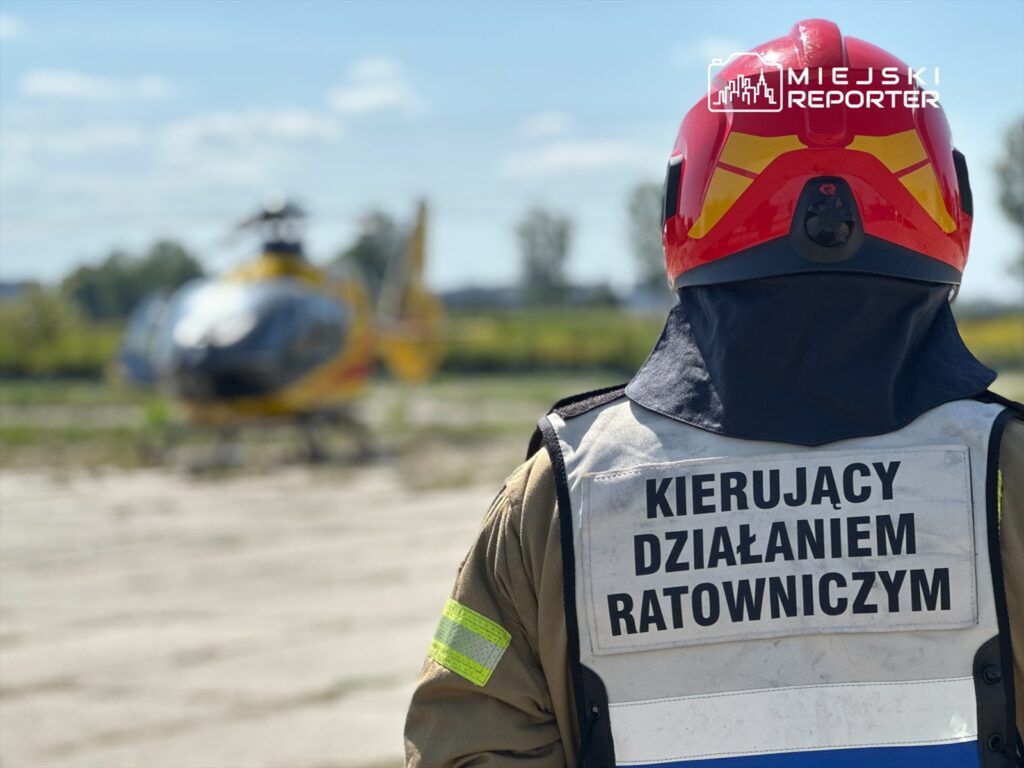 Nowa Wieś-Śladów: Motocyklista wypadł z jezdni na łuku drogi
