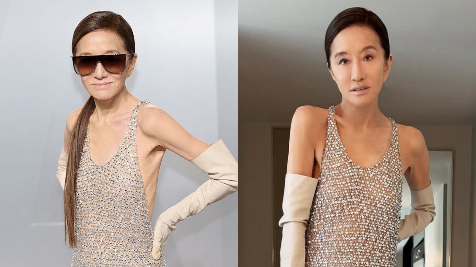 Vera Wang przed i po retuszu
