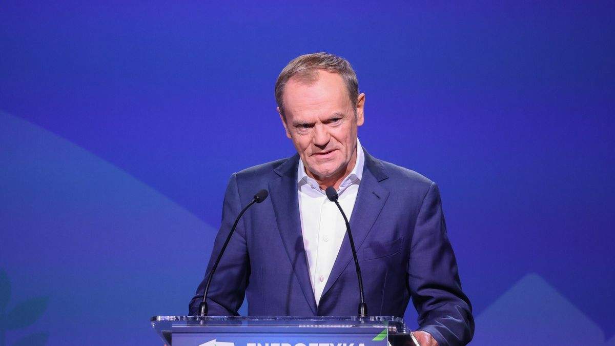 Donald Tusk na konwencji PO