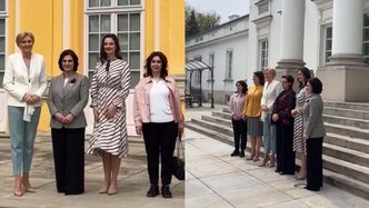 Wiosenna Agata Duda pozuje u boku żon przywódców Inicjatywy Trójmorza. Klasa?