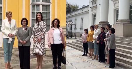 Wiosenna Agata Duda pozuje u boku żon przywódców Inicjatywy Trójmorza. Klasa?